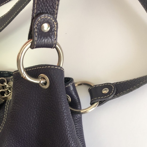 Marco Leather Factory Shoulder Bag Womens Purple Boho Purse - Picture 4 of 10